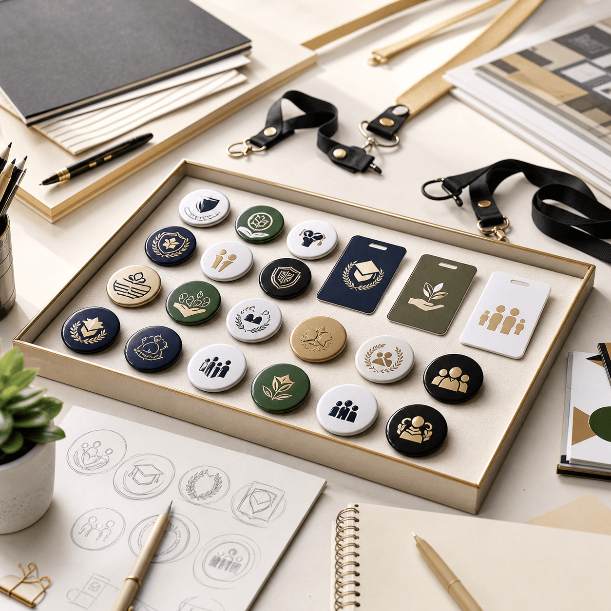 Custom badge tray for school, college, NGO, and office teams